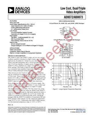 AD8073JR-REEL datasheet  